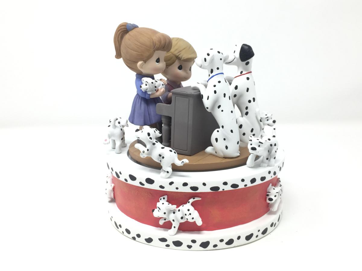 【新品】ディズニーショーケース プレシャスモーメント 101匹ワンちゃん ダルメシアン ミュージカル フィギュア