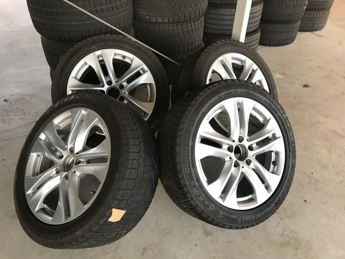 ベンツ純正ホイール⁄17インチ⁄4本⁄冬用タイヤ245-45R17付 メルカリ 