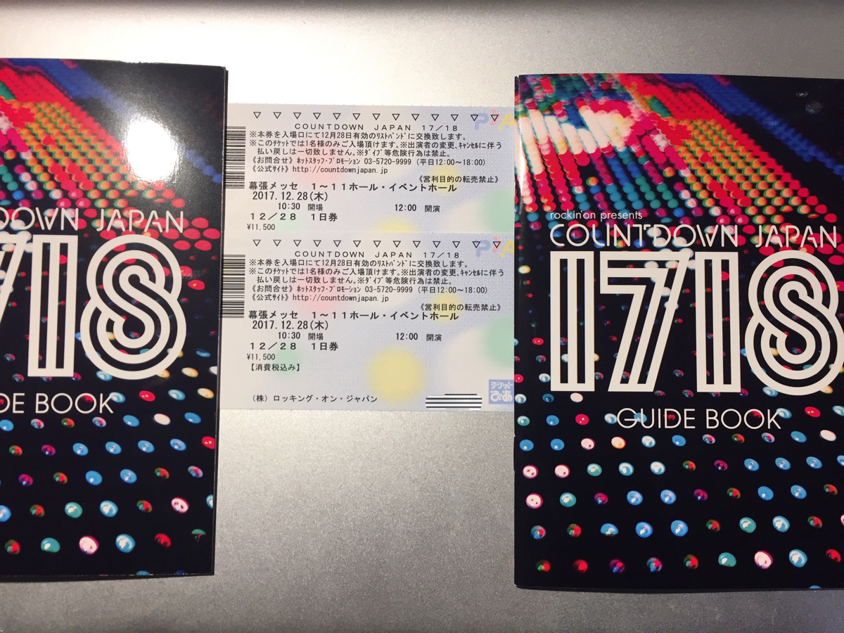 COUNTDOWN JAPAN 17⁄18 31日(日)1日券 リストバンド COUNTDOWN JAPAN 17⁄18 31日(日)1日券 リストバンド