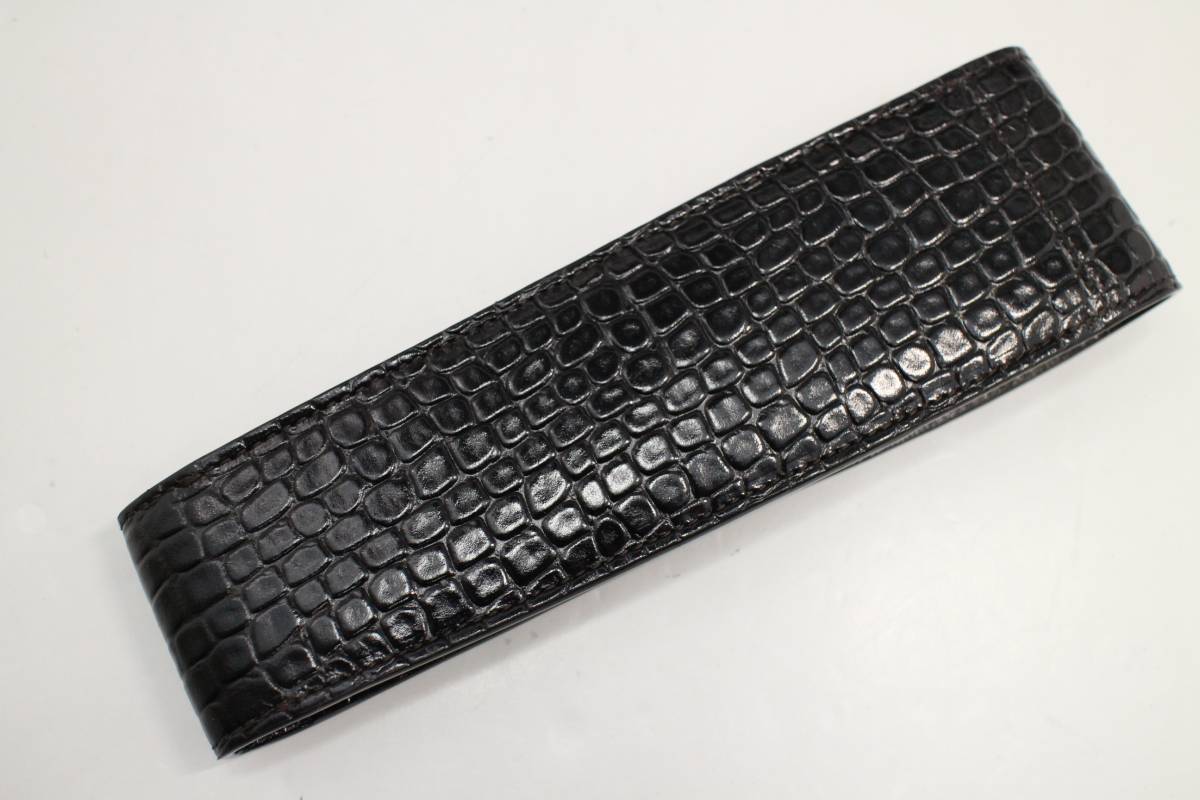 1円～極美【モンブラン本物】ペンケース/レザー/クロコダイル型押し/2 