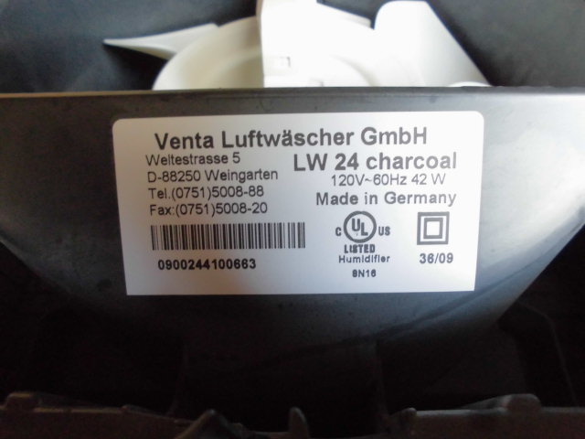 Venta☆Airwasher LW24 ブラック 加湿器☆ドイツ ベンタ エア