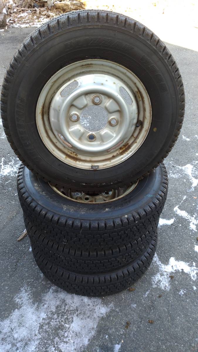 手渡し可　ブリジストンW965　145R12　6pr　pcd114.3　4本セット