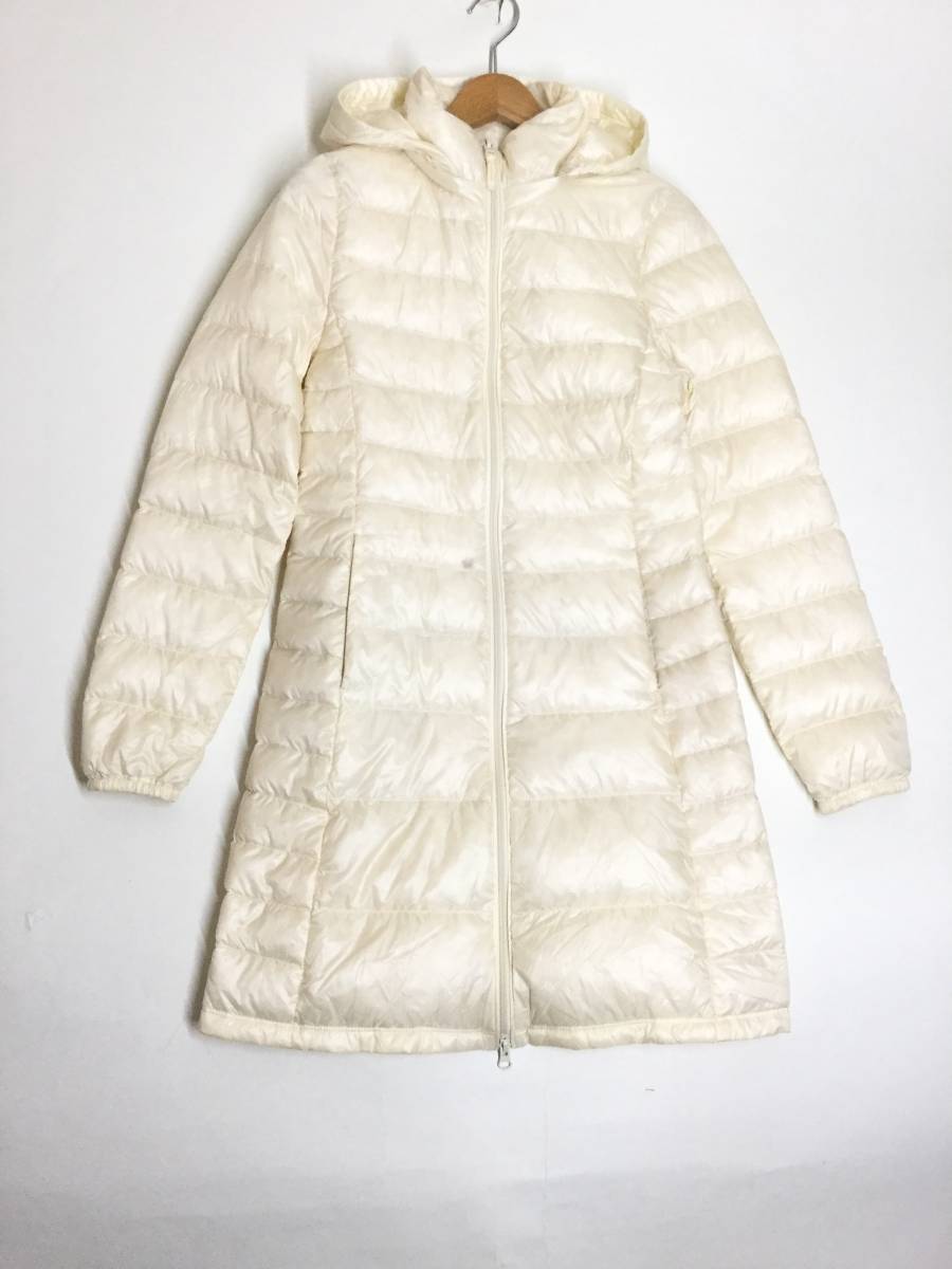 最安値，格安 UNIQLO PREMIUM DOWN ULTRA LIGHT ライトダウンロングコート フード付き 白 S スタンドカラー プレミアムダウン ウルトラライト(コート)｜売買されたオークション情報、yahooの商品情報をアーカイブ公 女性用