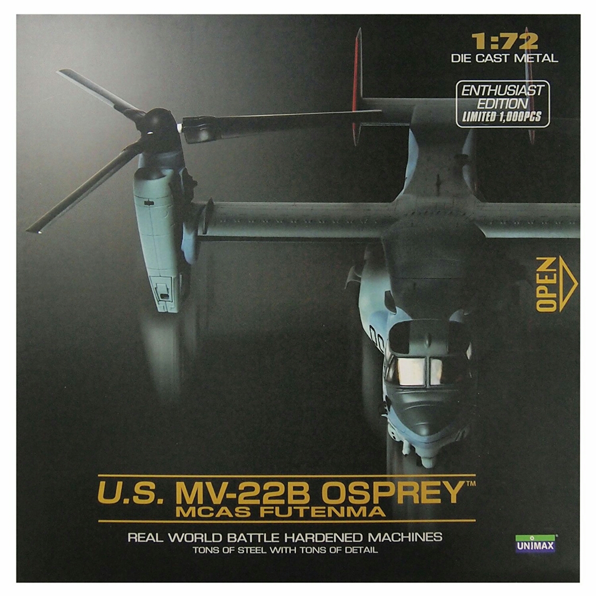 ユニマックス　U.S. MV-22B オスプレイ 1:72 ダイキャストメタル UNIMAX 1/72 MV22B オスプレイ アメリカ海兵隊 普天間基地 MV-22B
