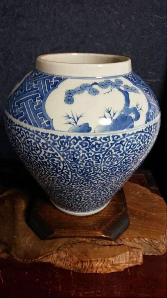 伊万里、古伊万里、壺、蛸唐草、大壺、古い、置物、時代物、特価、珍品