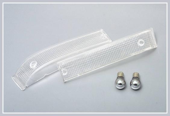 新品！AE86レビン 後期用 クリアウィンカーレンズ ステルスバルブ付き 左右セット /a