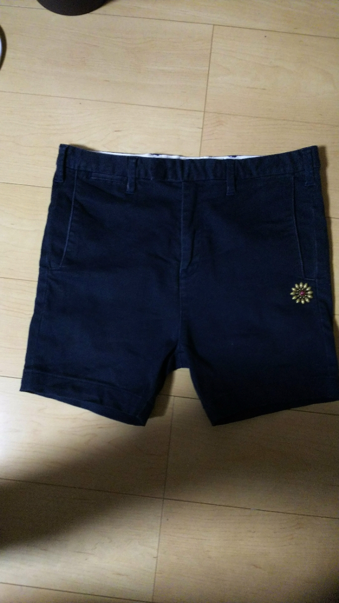 ハーフパンツ　スタッズ付き　ピースマークREMI RELIEF レミレリーフ M レミレリーフ スタッズショーツ 短パン ハーフパンツ サイズM 【公式通販】