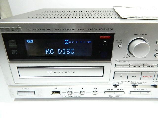 TEAC AD-RW900S CDカセットレコーダー 2012年製 リモコン付き