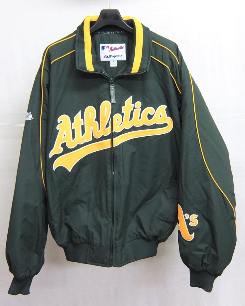 Majestic Oakland Athletics ジャケット 緑 ジャンパー マジェス