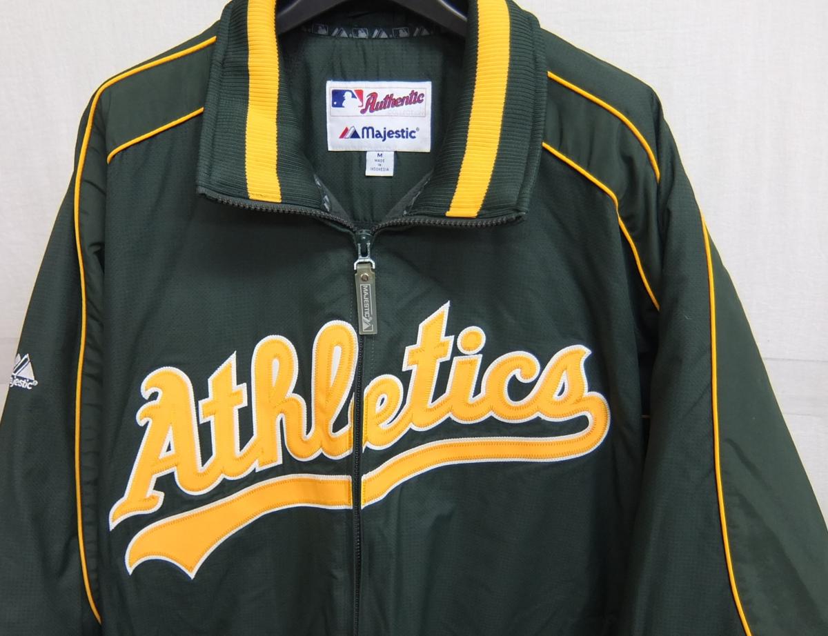 Majestic Oakland Athletics ジャケット 緑 ジャンパー マジェス