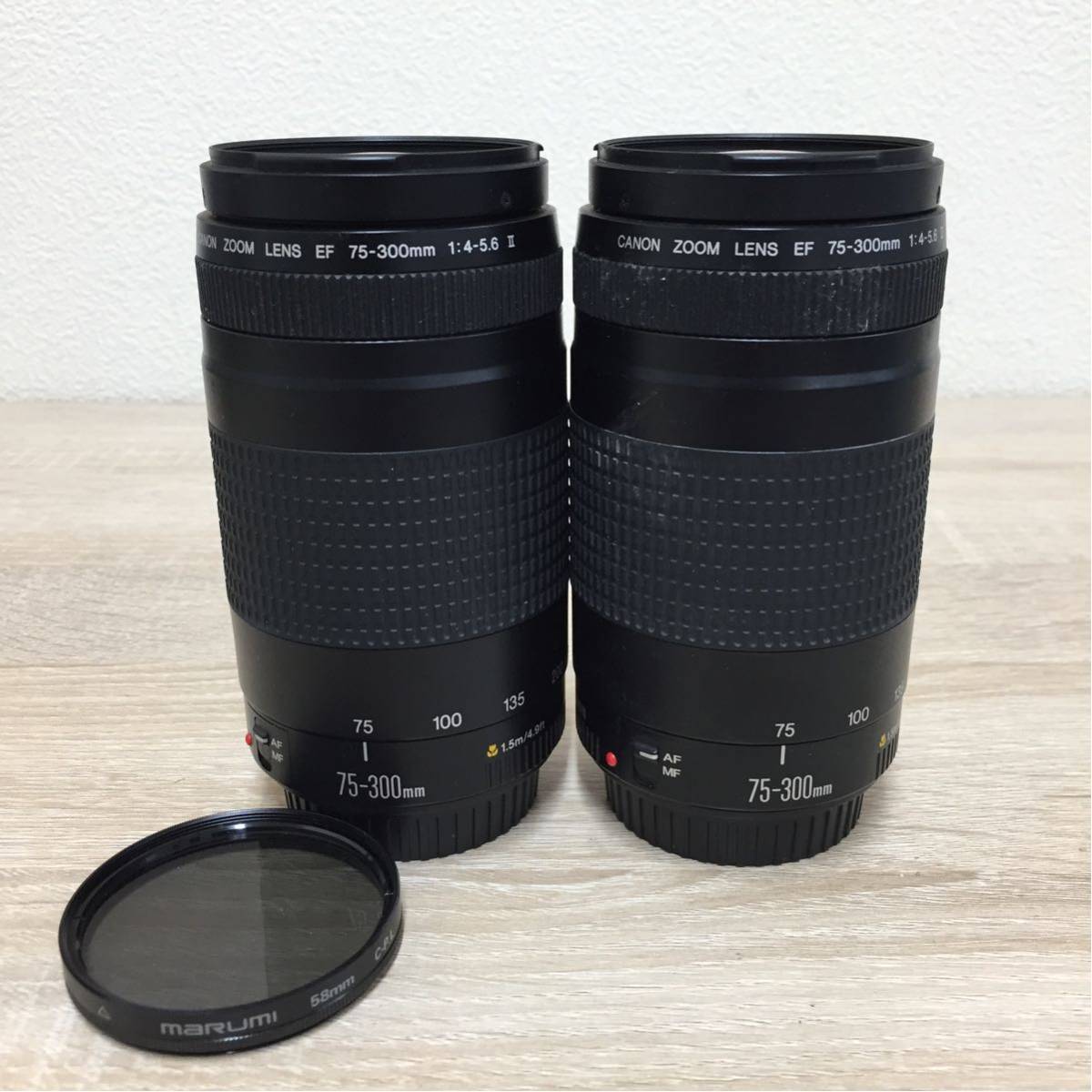 高品質，人気 レンズ ⑦ Canon キャノン ZOOM LENS EF 75-300mm 1:4-5.6 Ⅱ まとめて(キヤノン)｜売買されたオークション情報、yahooの商品情報をアーカイブ公開 - オークファン キヤノン