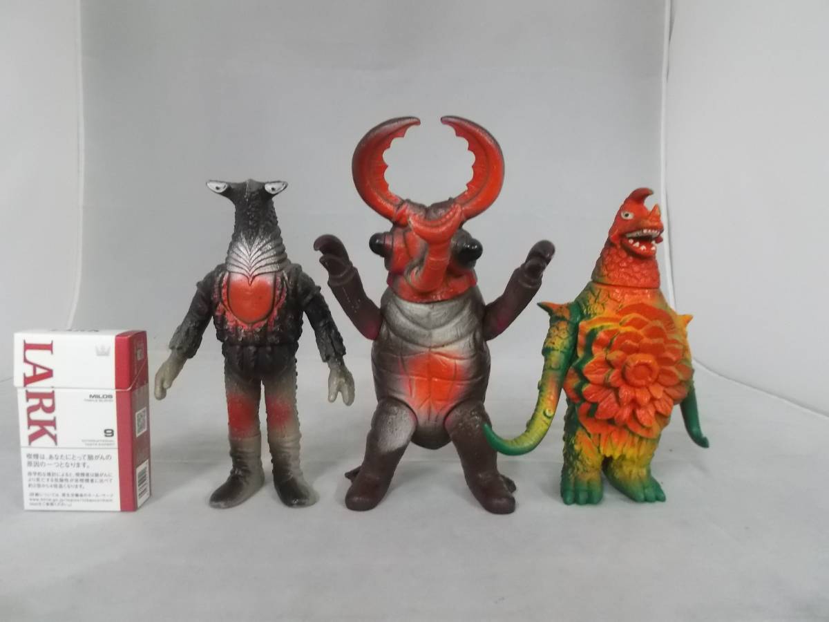 中古】1円～ 怪獣ソフビ ポピー キングザウルスシリーズ 3個セット