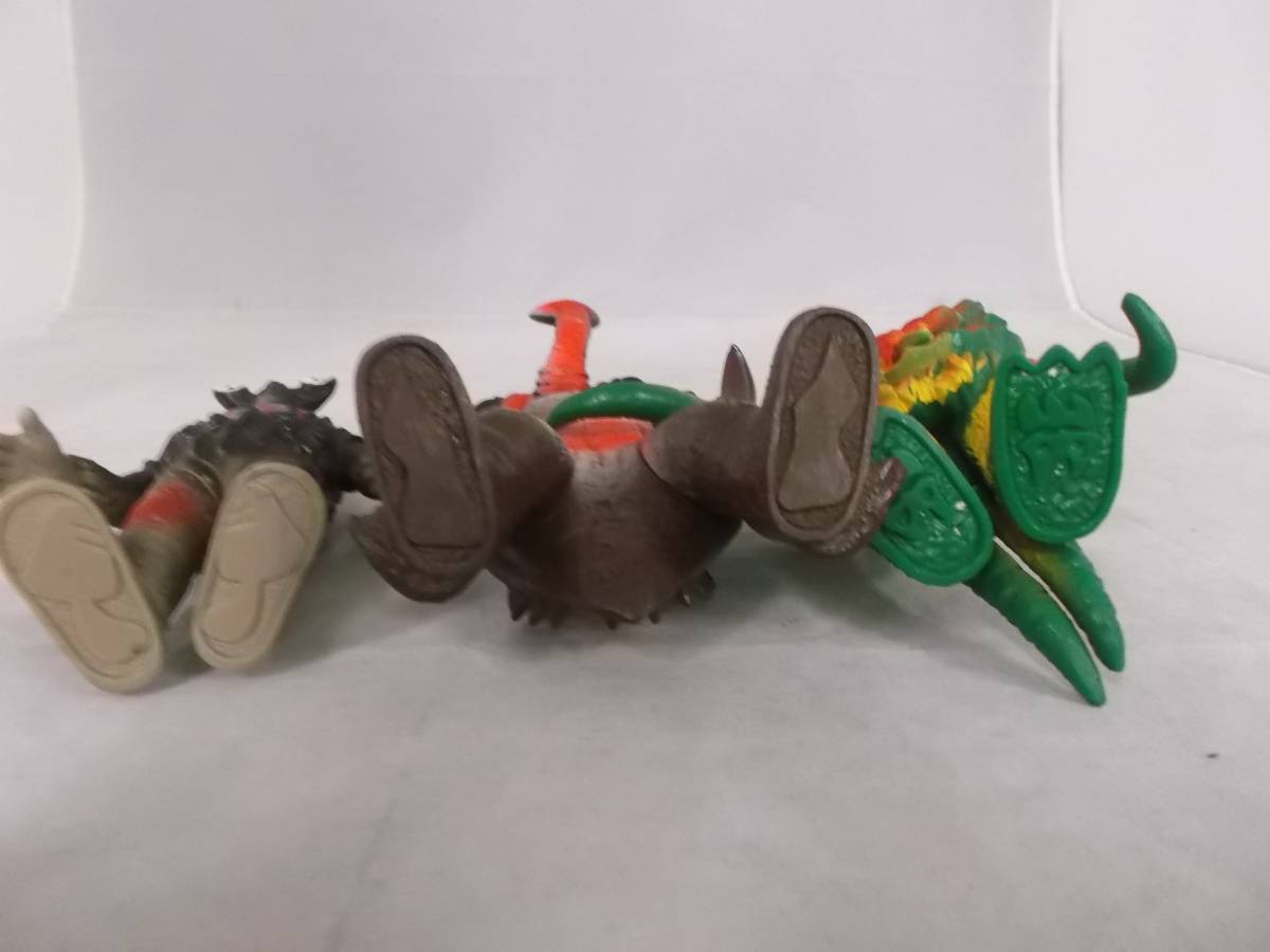 中古】1円～ 怪獣ソフビ ポピー キングザウルスシリーズ 3個セット