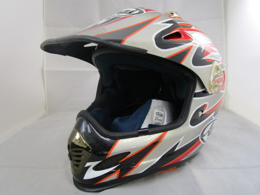 n149*120 中古 アライ Arai Vクロス3 アキラ 赤 V-cross3 オフロード