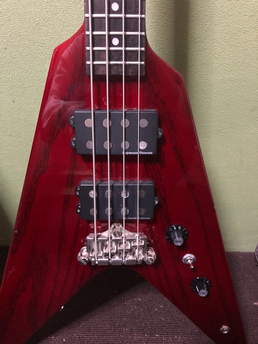 1988 Greco Japan FVB-75 Flying V Bass (Cherry Red) | Reverb UK