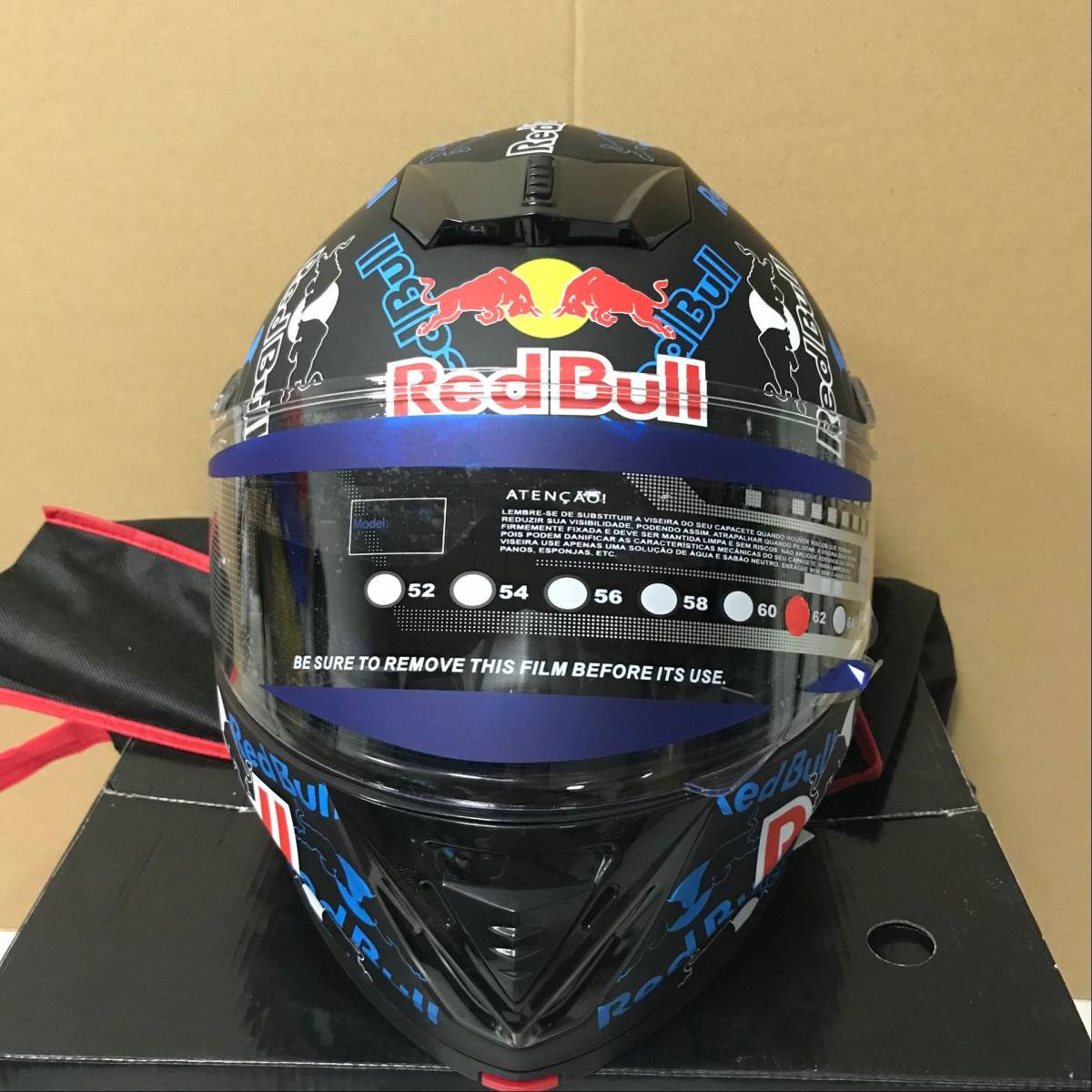 最新品 RedBull 高級レンズ内蔵フリップアップシステムヘルメットM-XXL