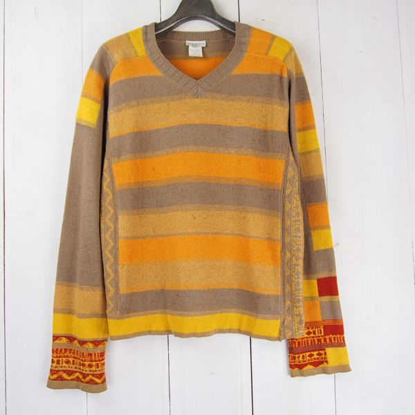  ドリスヴァンノッテン DRIES VAN NOTEN ボーダー柄Vネックメリノウールセーター M(セーター)｜売買されたオークション情報、yahooの商品情報をアーカイブ公開 - オークファン 男性用