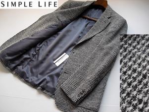HOT，最新作 冬 シンプルライフ element of SIMPLE LIFE ウール混 千鳥ニット編みジャケット 綿毛 白&times;黒 L(Lサイズ)｜売買されたオークション情報、yahooの商品情報をアーカイブ公開 - オークファン Lサイズ