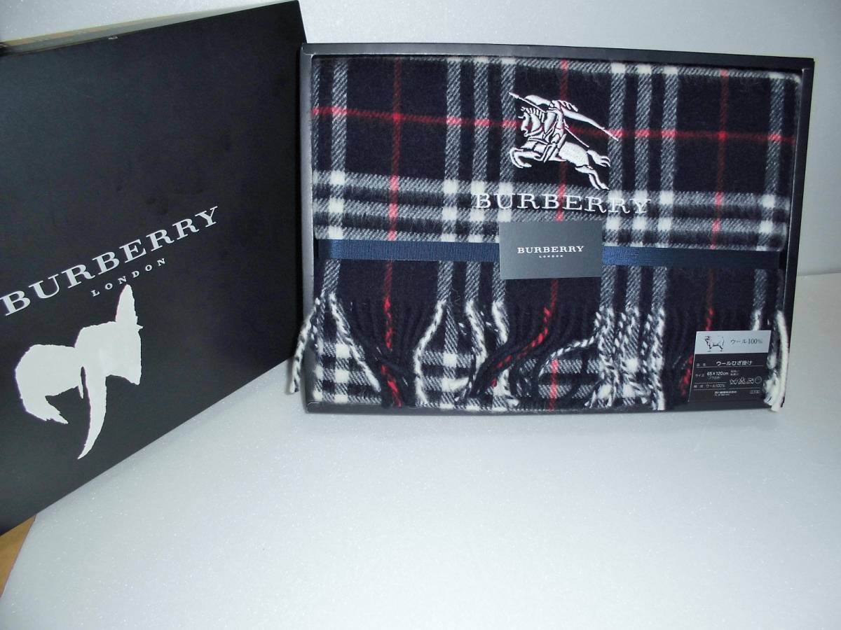 ［3440］未使用　＊バーバリー＊　ひざ掛け　ストール　毛100％ 未使用 ウール100％ BURBERRY ひざ掛 3440］未使用 ＊バーバリー