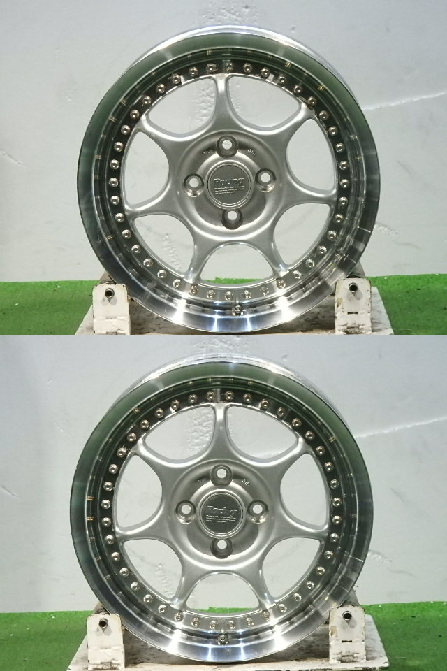 a1173★ENKEI Racing S★15×6.5J +32 4H PCD100★中古2本