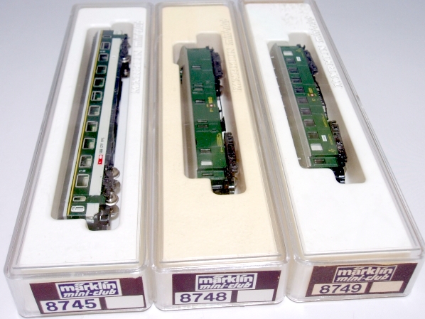 □[Zゲージ]メルクリン8745，8748，8749 SBB CFF 客車 3両 送料300円