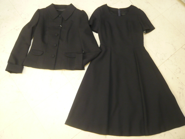 【大人気，新作】 TOBECHIC上質２WAY衿ウールジャケット＋フレアーワンピーススーツ黒卒業式入学校行事３８－７号(スーツ（ロングスカート）)｜売買されたオークション情報、yahooの商品情報をアーカイブ公開 女性用