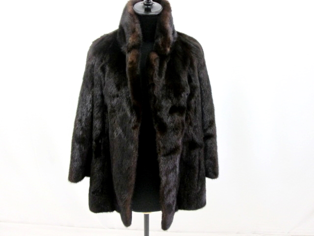 SAGA MINK サガミンク ハーフコート ダークブラウン ro0510j0014442