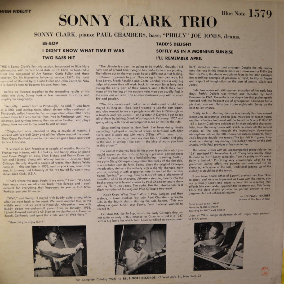 SONNY CLARK TRIO ソニー・クラーク・トリオ、ブルーノート，オリジナル