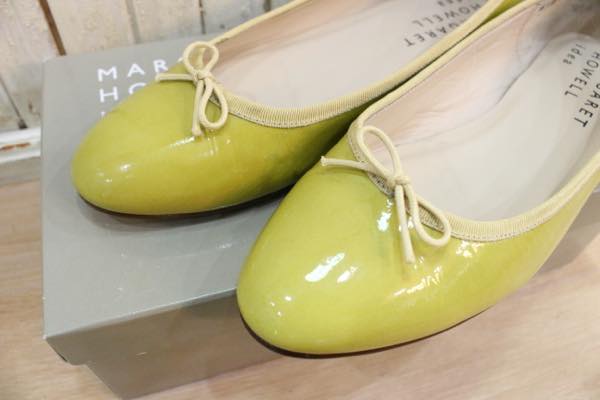 ★MARGARET HOWELL idea マーガレットハウエル アイデア★エナメル フラット リボン パンプス バレエシューズ 23.5cm