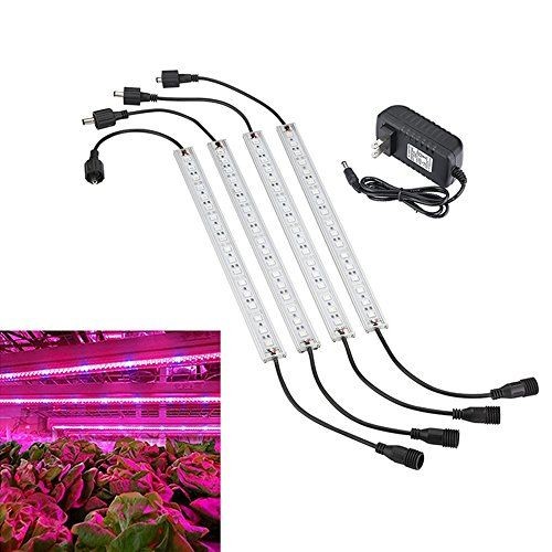 大好評 lampwin 植物育成用LED 4本ランプ ストリップライト 水耕栽培ランプ 室内栽培ライト 室内用 フレキシブルアーム園芸_1