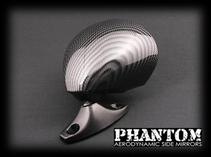 PHANTOM エアロミラー 汎用サイドミラー SPORT2 イタリアン・クラシック ビタローニ セブリングタイプ ブラック SEBRING VITALONI