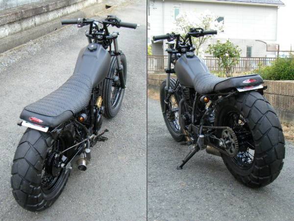 tw200 リジットサスペンション　ワンオフ チョッパー ローダウン TW200 TW200⁄225 リジッドバー リジットサス
