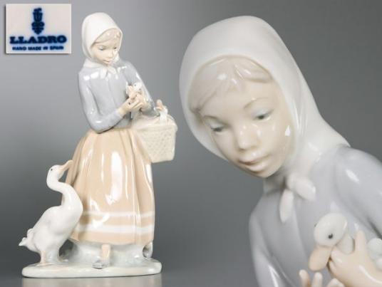 リヤドロLLADRO 少女とアヒル1052 フィギュリン LLADRO リヤドロ 置物 No.1052 少女とアヒル - メルカリ