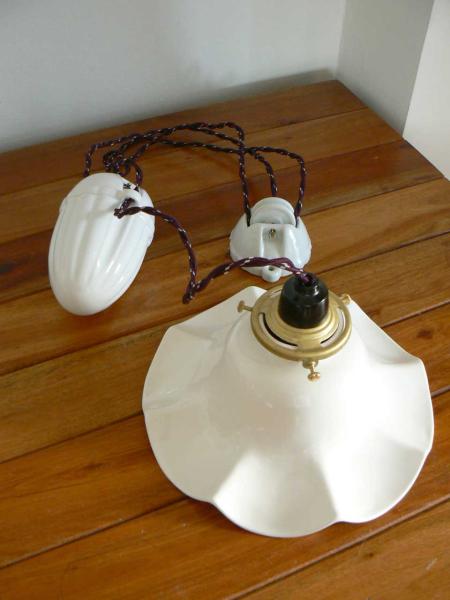 ライズ＆フォール 滑車式ランプシェード レトロ 照明 インテリア