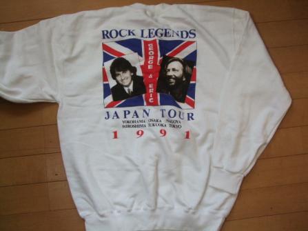 ☆ジョージ・ハリスン＆エリック・クラプトン来日記念トレーナー 