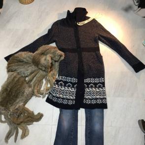 ☆ LAURA ASHLEY ローラアシュレイ ロング ニット コート アンゴラ混 サイズ L 素敵 ☆