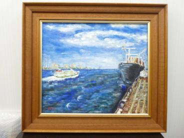 美術品 油彩画 K I 船場 サイン有り 港 風景画 油絵 絵画 自然 風景画 売買されたオークション情報 Yahooの商品情報をアーカイブ公開 オークファン Aucfan Com