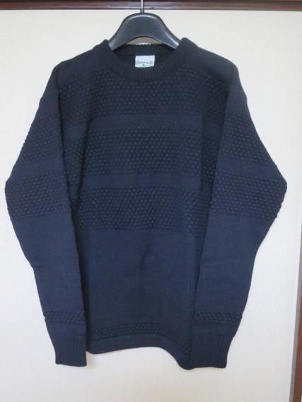新品　S.N.S HERNING　エスエヌエス　ハーニング　フィッシャーマン　セーター　ニット　サイズ　S　ウール　ネイビー　トゥモローランド　