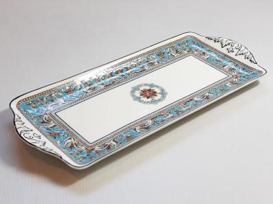 ウエッジウッド フロテンティーン ターコイズ サンドイッチトレイ Wedgwood (ウェッジウッド) サンドイッチプレート フロレンティーン