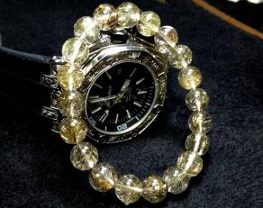 732特級別格品 高透明度 大量葉脈入り 本物銀髪晶9.7mm シルバー ルチル クォーツ ブレスレット