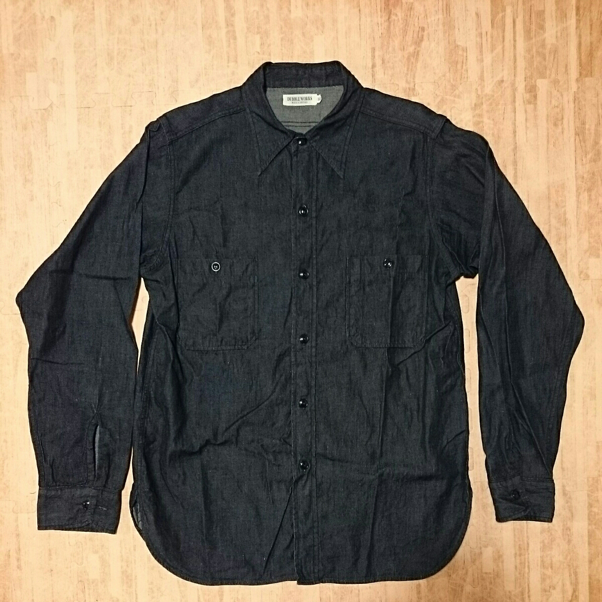 ウエアハウスwarehouseダブルワークスdubbleworks38シャンブレー濃紺 