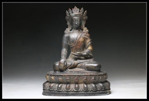 骨董○阿弥陀如来坐像○仏教美術 骨董品 金銅 如来坐像 時代造像 高