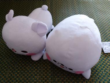 ゆうパック480円～ ゲスくまVS毒舌あざらし やる気のないでっかい寝そべりぬいぐるみ 全2種