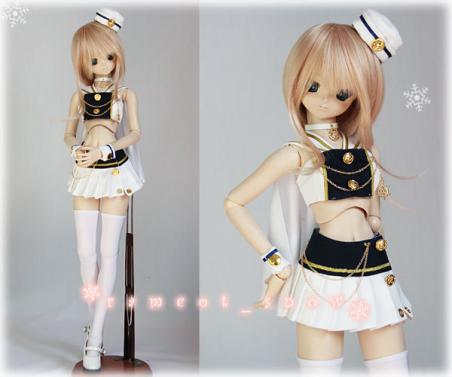 ＊ramcot＊DD M胸用お洋服*CamGal-ish Marine Style*Navy*2Set