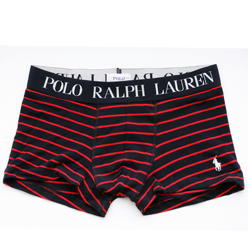 ポロ ラルフローレン メンズ ニット ローライズ ボクサーパンツ メンズ ブラック/レッド ボーダー柄 新品