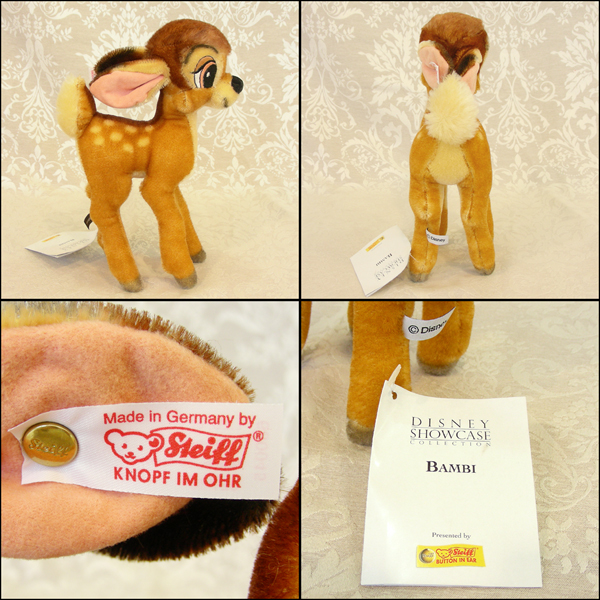 T2654【BSJT】Steiff シュタイフ ディズニー ショーケース コレクション バンビ 限定5000体 2002年 24㎝ 680045 本物