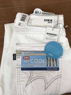 【高品質，セール】 未着用品 EDWIN 403 クール 白樺パンツ ホワイト 30サイズ(78cm～)｜売買されたオークション情報、yahooの商品情報をアーカイブ公開 - オークファン パンツ、スラックス