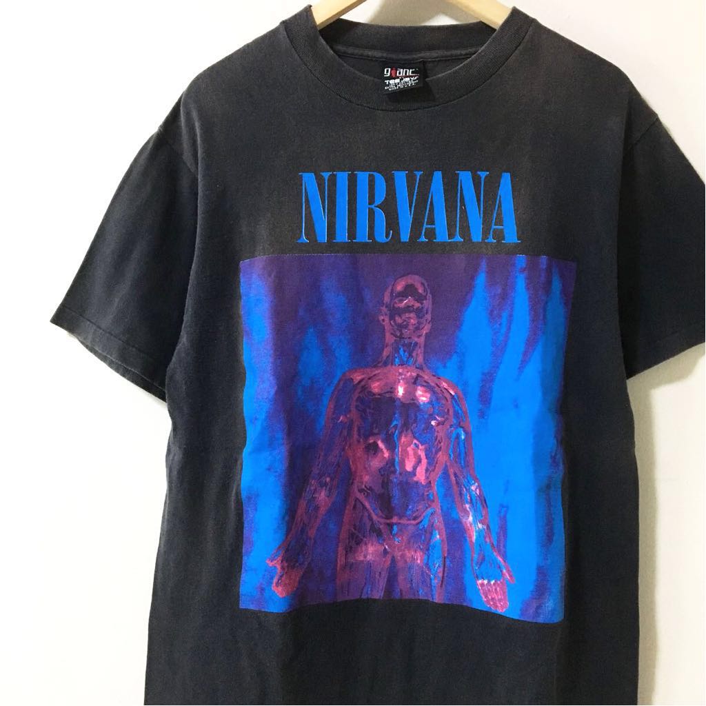90s NIRVANA ニルヴァーナ SLIVER プリント Tシャツ giant USA製
