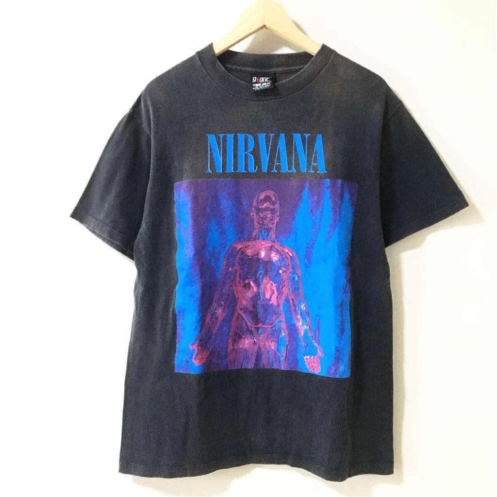 90s NIRVANA ニルヴァーナ SLIVER プリント Tシャツ giant USA製