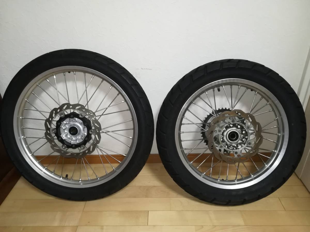 YAMAHA セロー250 WR250R 前後ホイールセット タイヤGP-210 純正